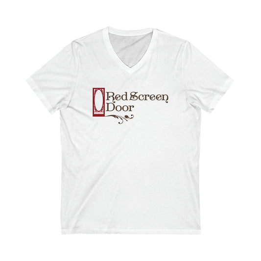 Red Screen Door V-Neck Tee