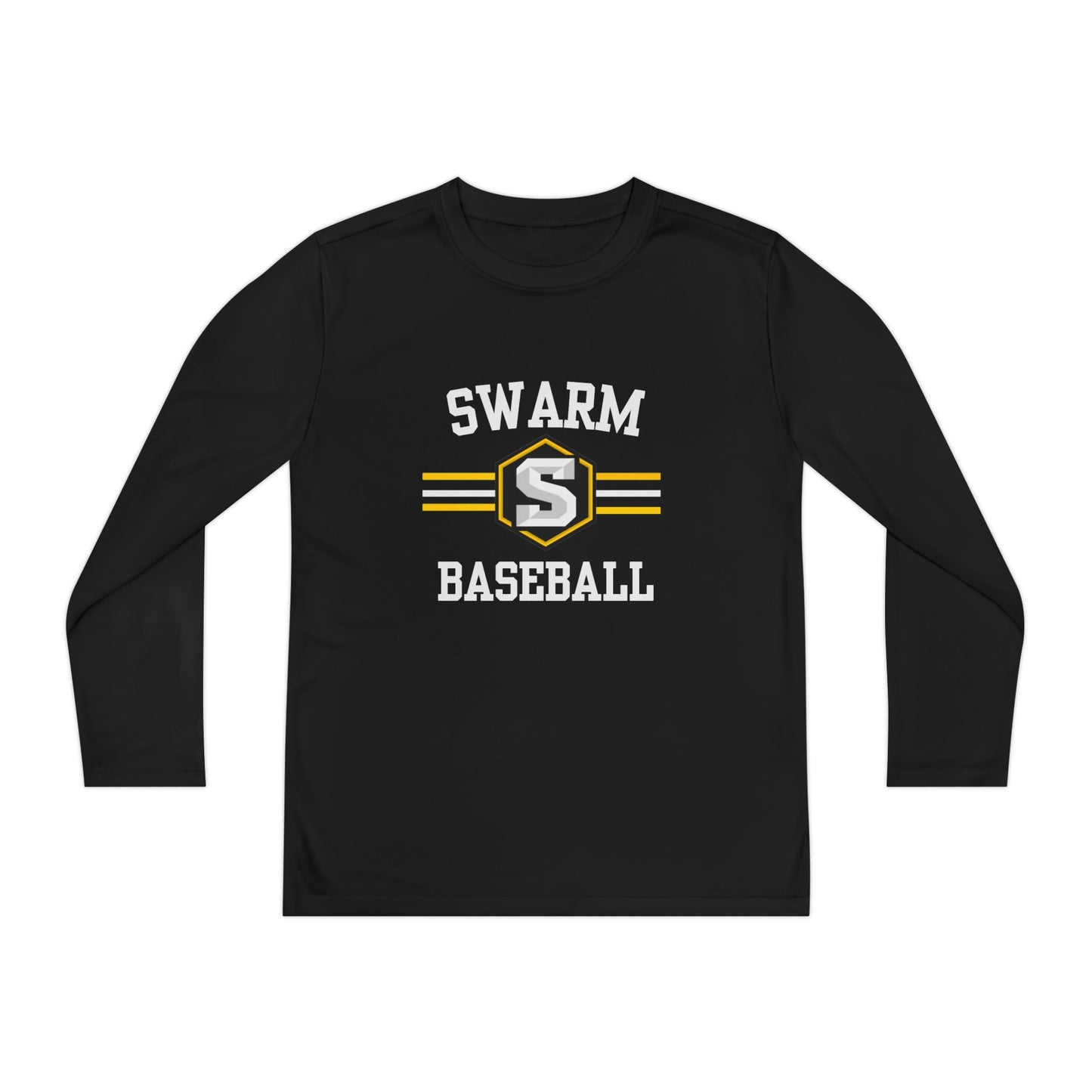 Swarm "stripe" YOUTH Baseball Long Sleeve Tee | Sportstek