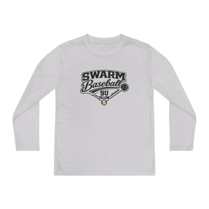 Swarm 9U "1" YOUTH Baseball Long Sleeve Tee | SPORTS-TEK