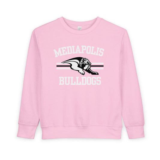 Mepo Bulldogs | Bulldog Stripe | Toddler Crewneck | Rabbit Skins