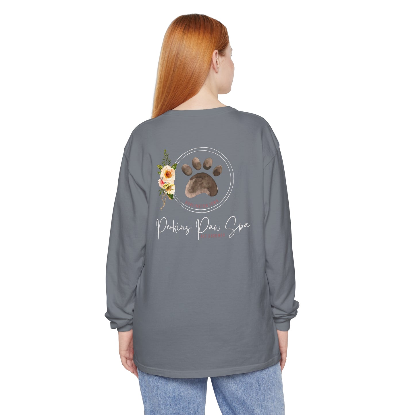 Perkins Paw Spa Back Design Long Sleeve