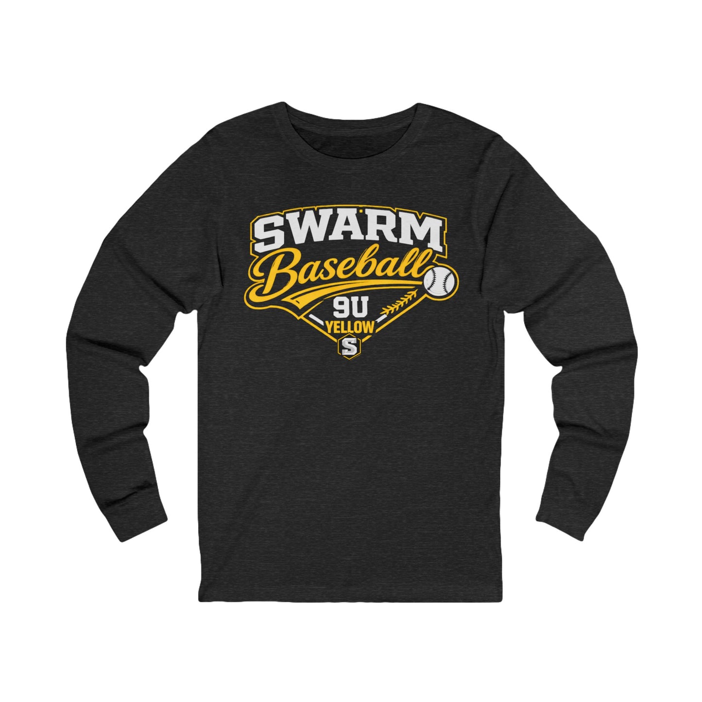 Swarm 9U "1" ADULT Baseball Long Sleeve | Bella Canvas