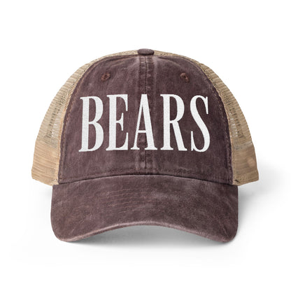 BEARS Washed Mesh-Back Cap