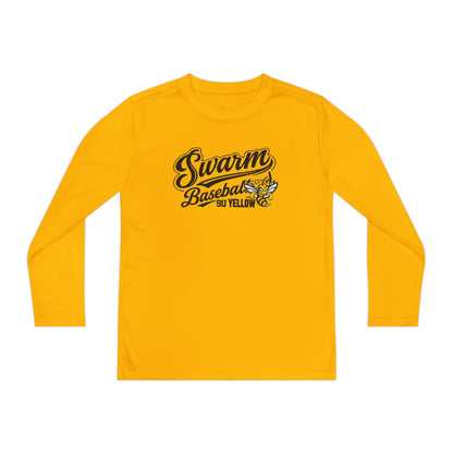 Swarm 9U "2" YOUTH Baseball Long Sleeve Tee | SPORTS-TEK