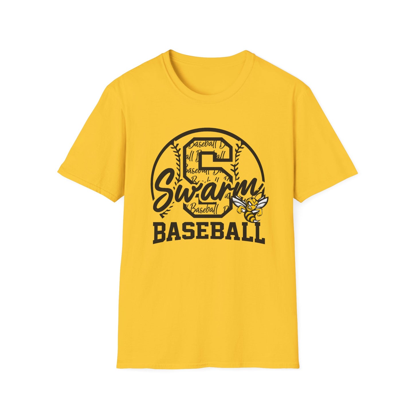 Swarm "S" ADULT Baseball T-Shirt | Gildan Softstyle