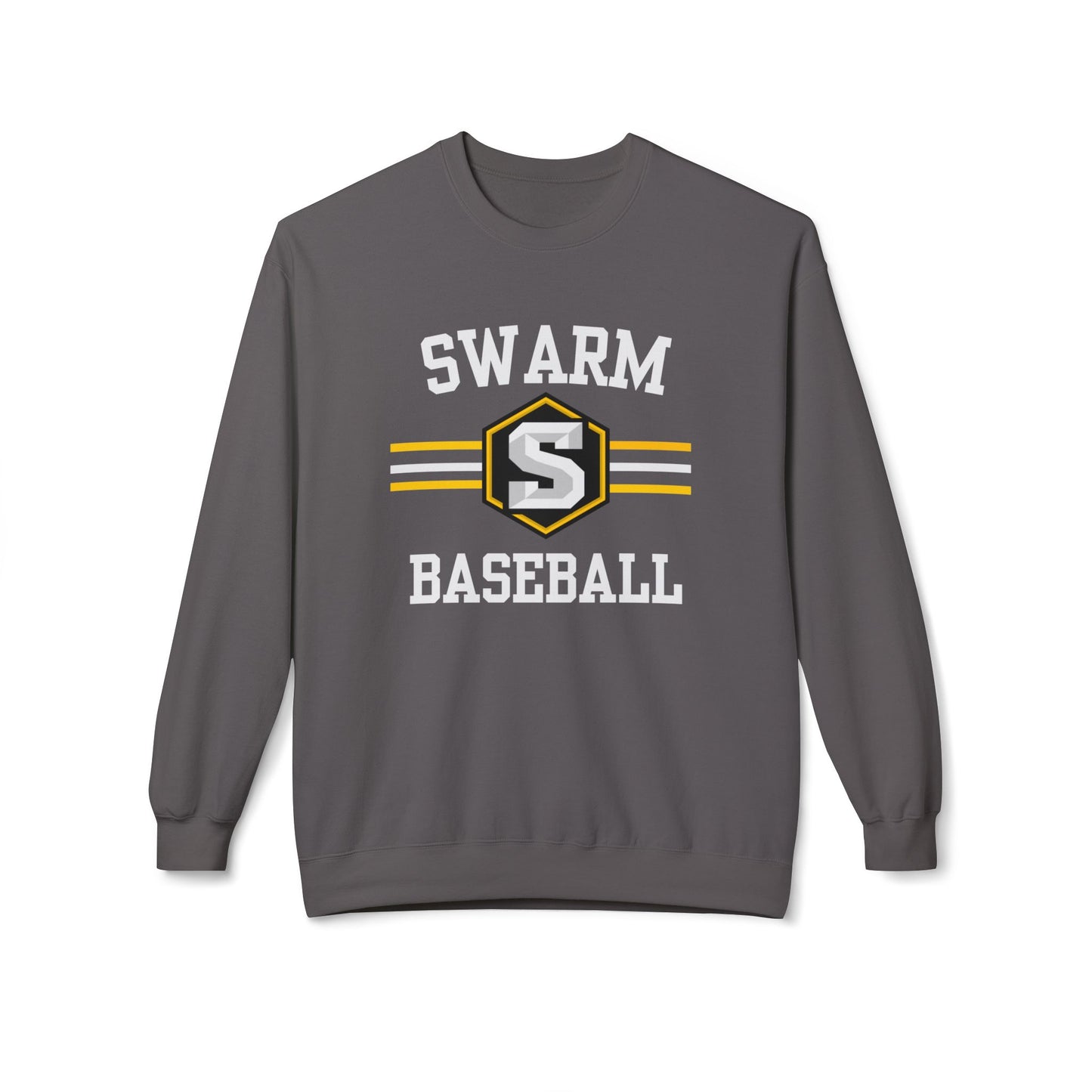Swarm "stripe" ADULT Baseball Crewneck | Gildan Softstyle