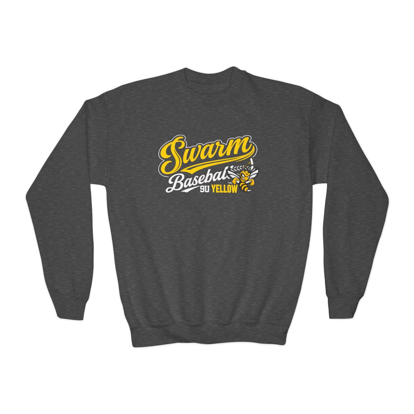 Swarm 9U "2" YOUTH Baseball Crewneck | Gildan Heavy Duty