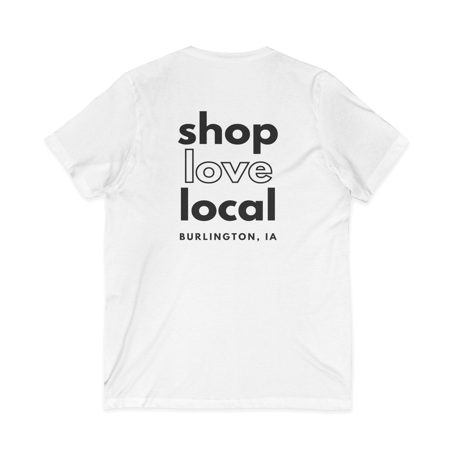 Red Screen Door V-Neck Tee | Bella Canvas