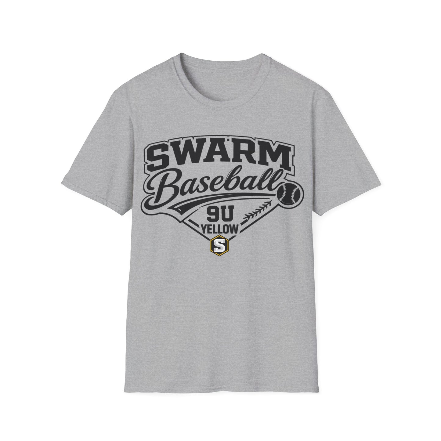 Swarm 9U "1" ADULT Baseball T-Shirt | Gildan Softstyle
