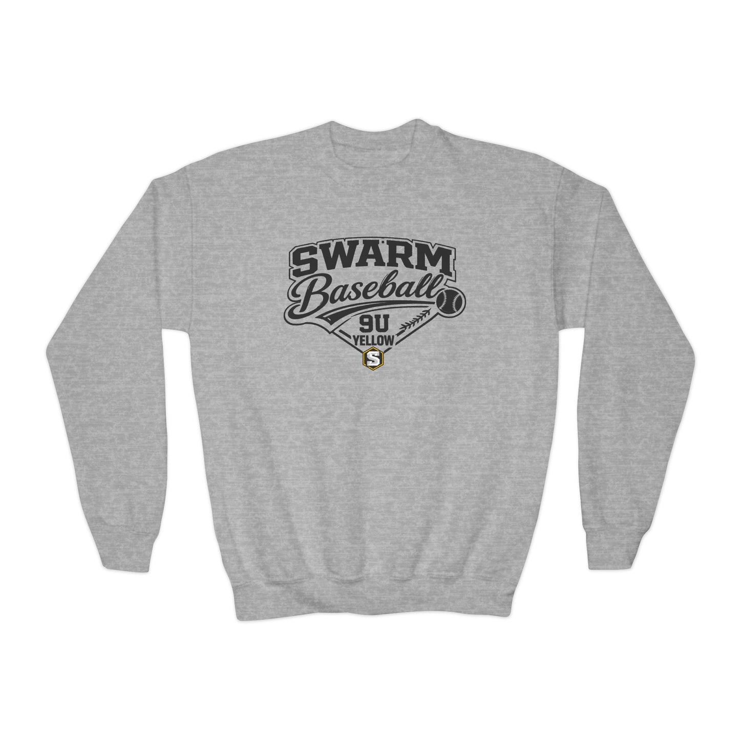 Swarm 9U "1" YOUTH Baseball Crewneck | Gildan Heavy Duty