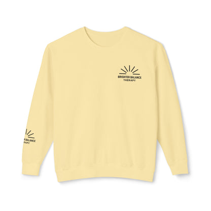 Brighter Balance Unisex Lightweight Crewneck| Sleeve Design | Comfort Colors