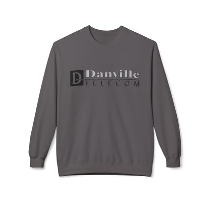 Danville Telecom Unisex Midweight Softstyle Fleece Crewneck: Black Logo