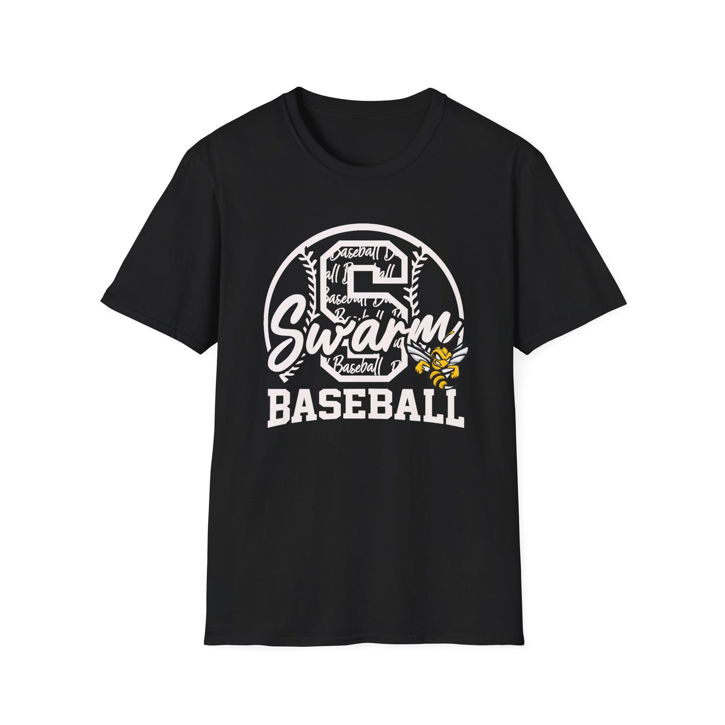 Swarm "S" ADULT Baseball T-Shirt | Gildan Softstyle