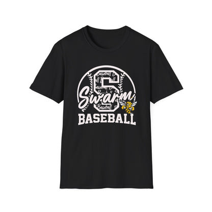 Swarm "S" ADULT Baseball T-Shirt | Gildan Softstyle