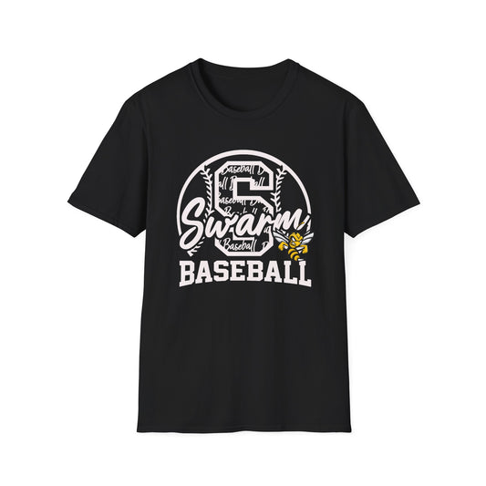 Swarm "S" ADULT Baseball T-Shirt | Gildan Softstyle