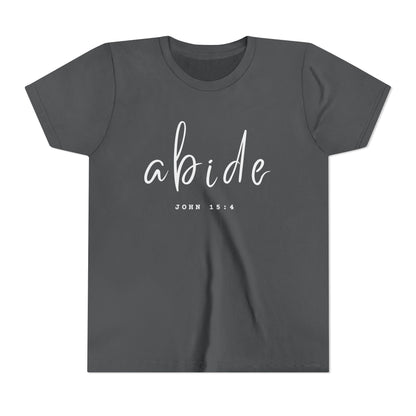 Abide John 15:4 YOUTH Tee | Bella Canvas