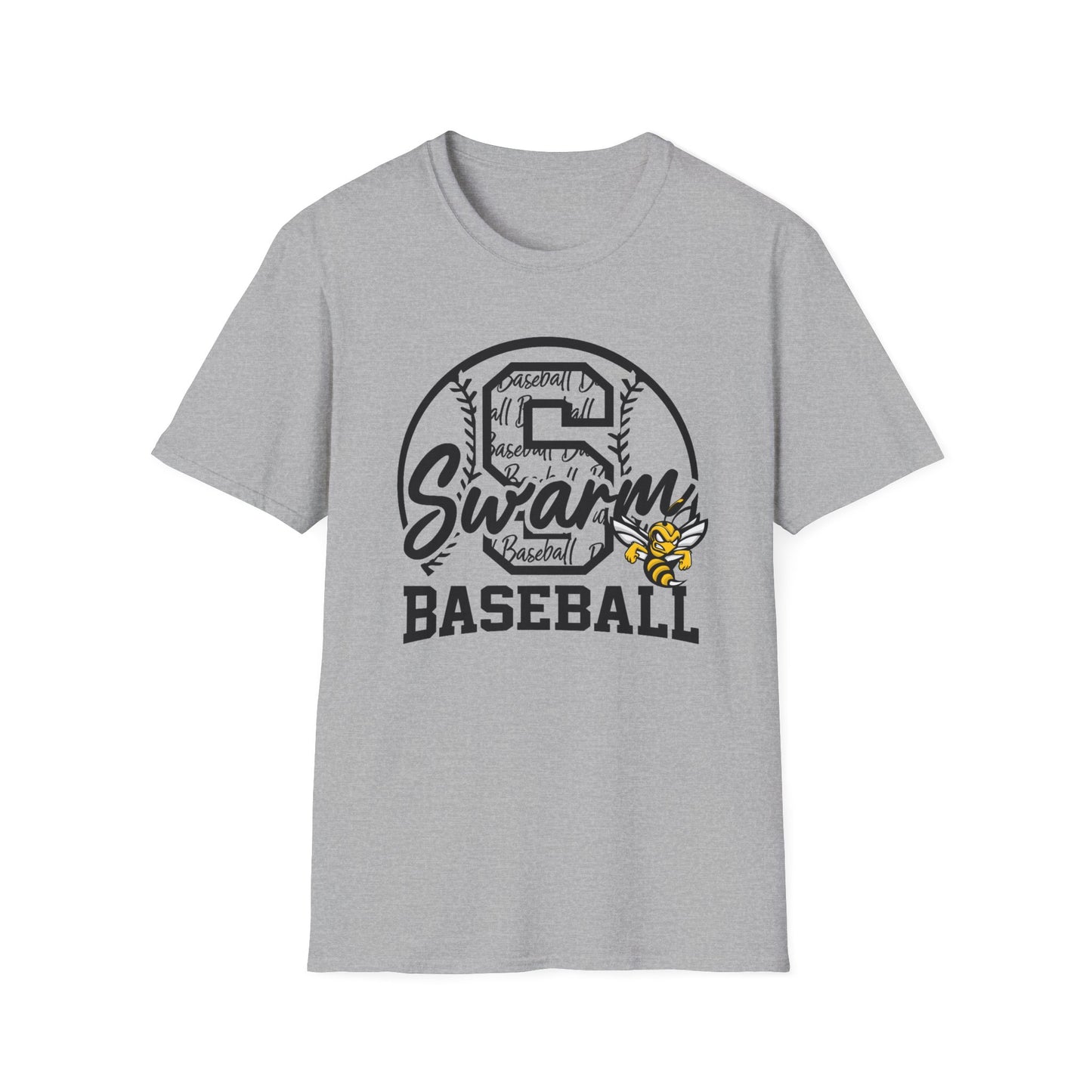 Swarm "S" ADULT Baseball T-Shirt | Gildan Softstyle