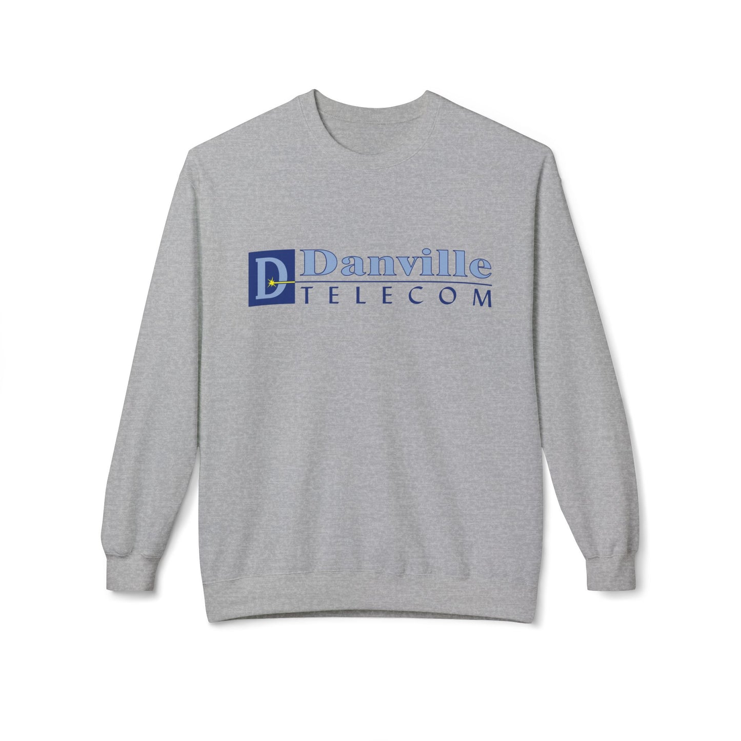 Danville Telecom Unisex Midweight Softstyle Fleece Crewneck: Color Logo