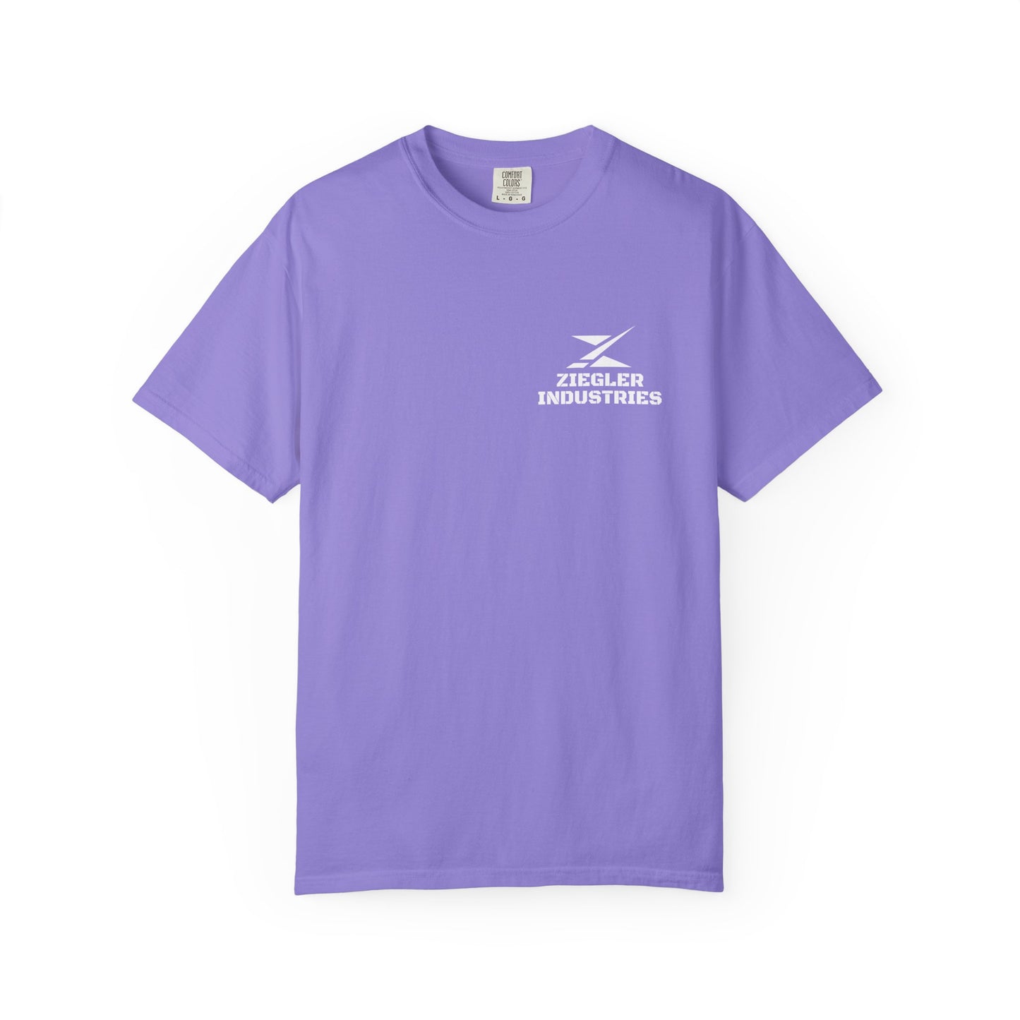 Ziegler Industries White Logo T-Shirt | Comfort Colors | MARCH TOP SELLER