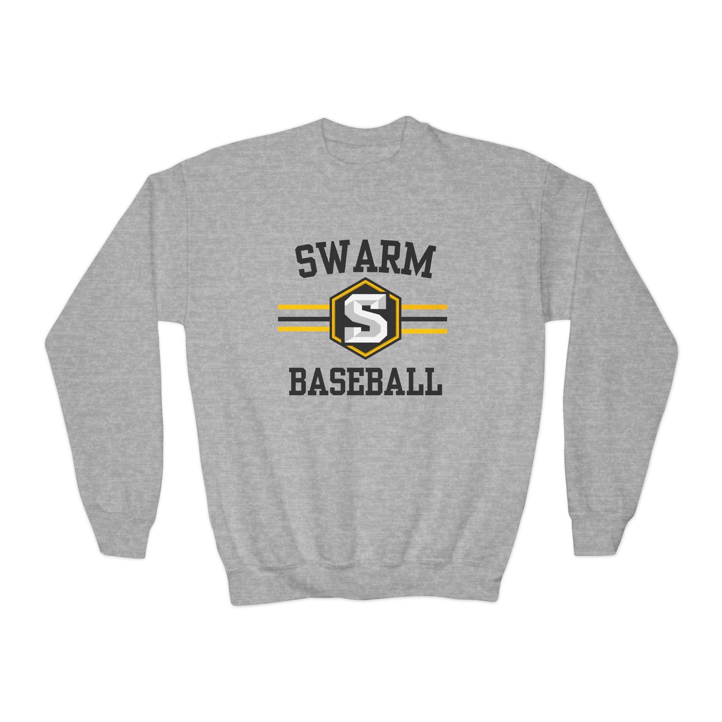 Swarm "stripe" YOUTH Baseball Crewneck | Gildan Heavy Duty