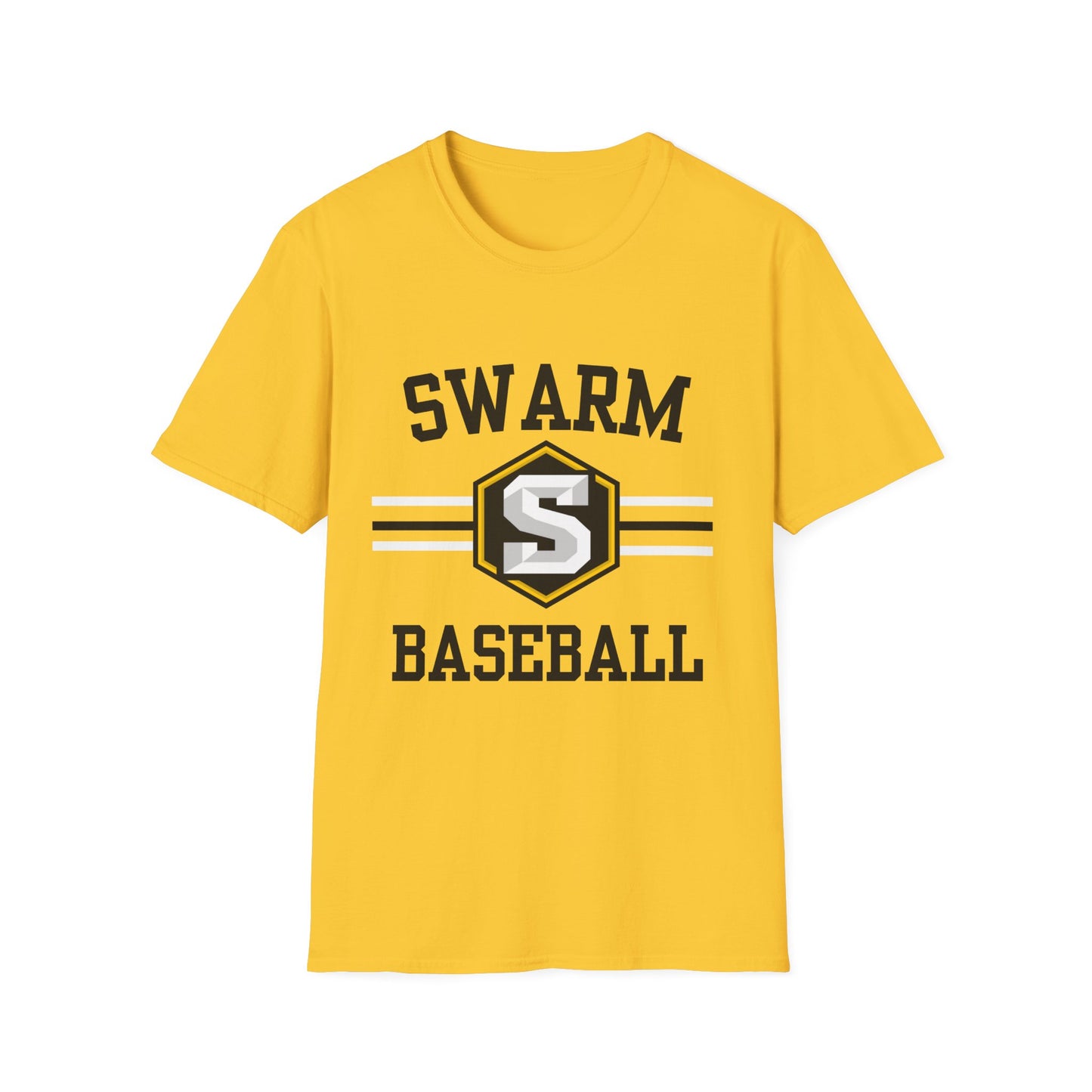 Swarm "stripe" ADULT Baseball T-Shirt | Gildan Softstyle