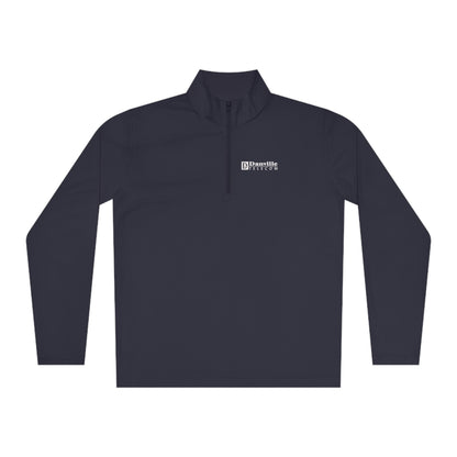 Danville Telecom Unisex Quarter-Zip Pullover: Color or White Logo