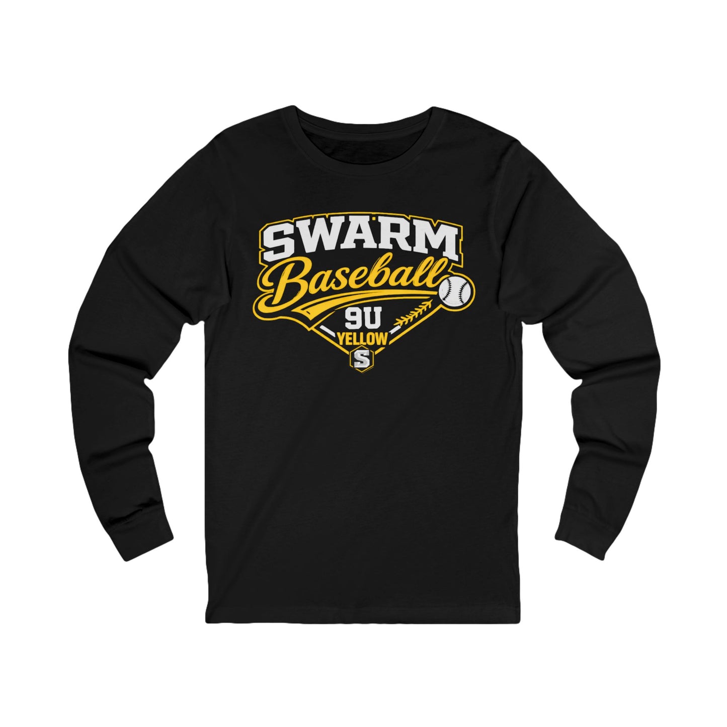 Swarm 9U "1" ADULT Baseball Long Sleeve | Bella Canvas