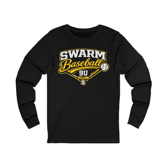Swarm 9U "1" ADULT Baseball Long Sleeve | Bella Canvas