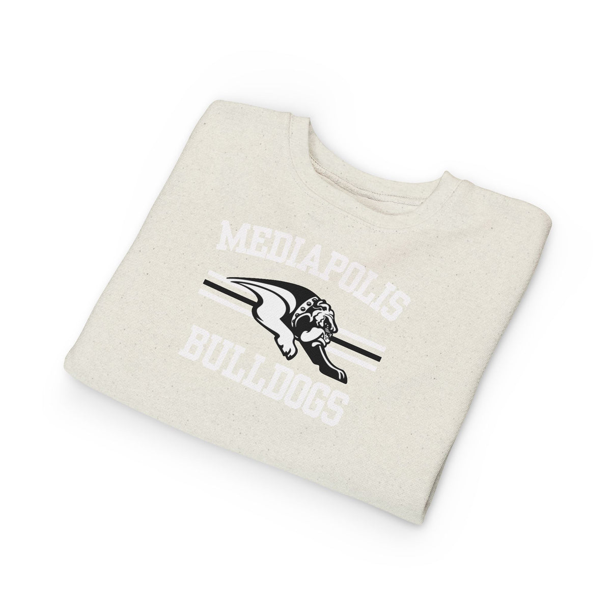 Mepo Bulldogs | Bulldog Stripe | Toddler Crewneck | Rabbit Skins