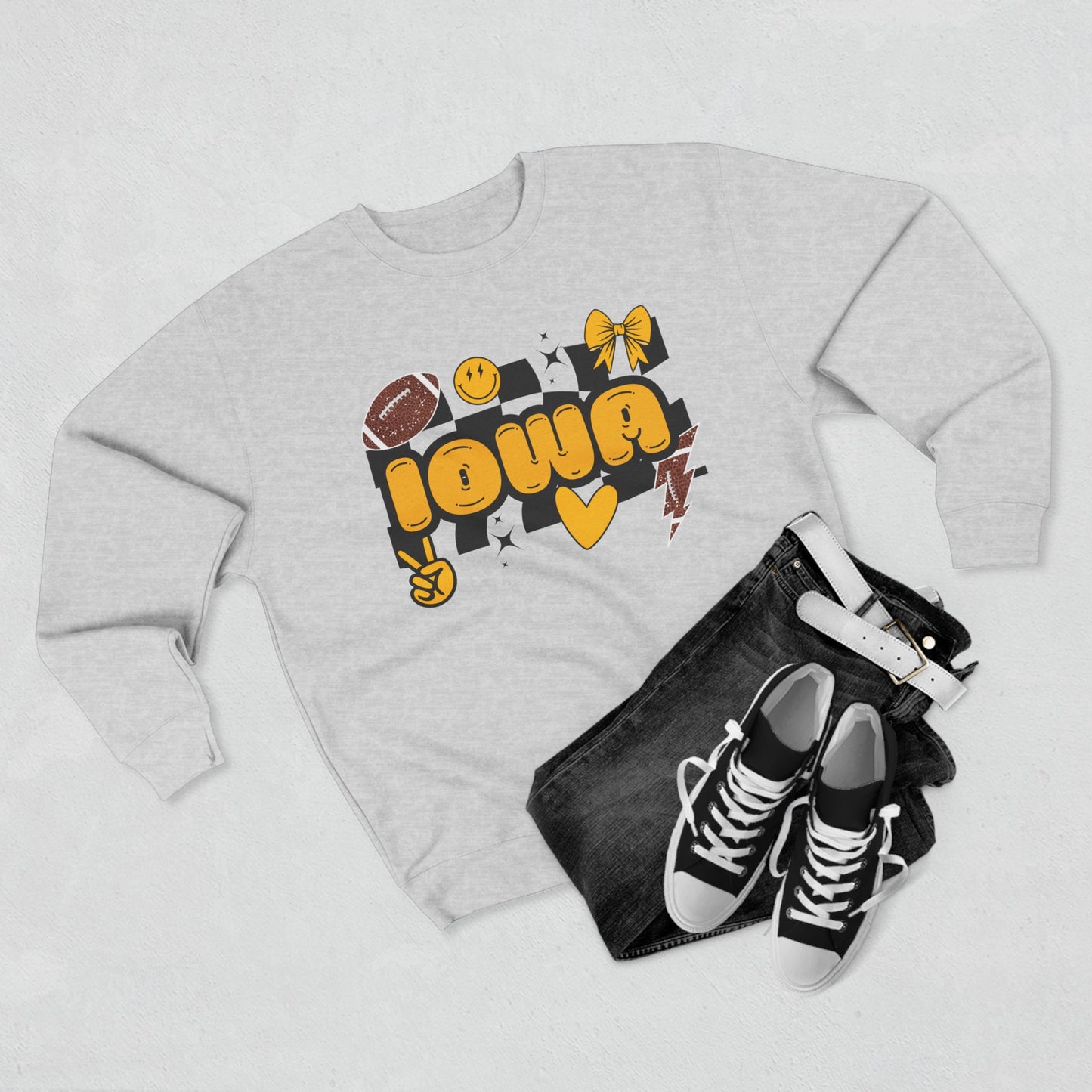 IOWA ✌️💛😊 Crewneck Sweatshirt *Most Popular*