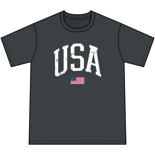 USA Black Tie-Dye YOUTH Tee | Port & Company