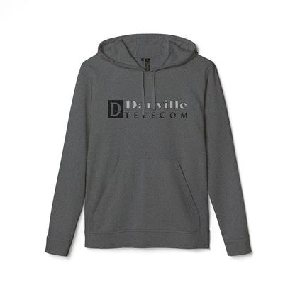 Danville Telecom Adidas Unisex Fleece Hoodie: Black Logo