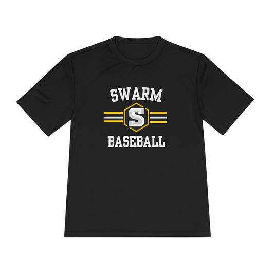 Swarm "stripe" ADULT Baseball Moisture-Wicking Tee | Sportstek