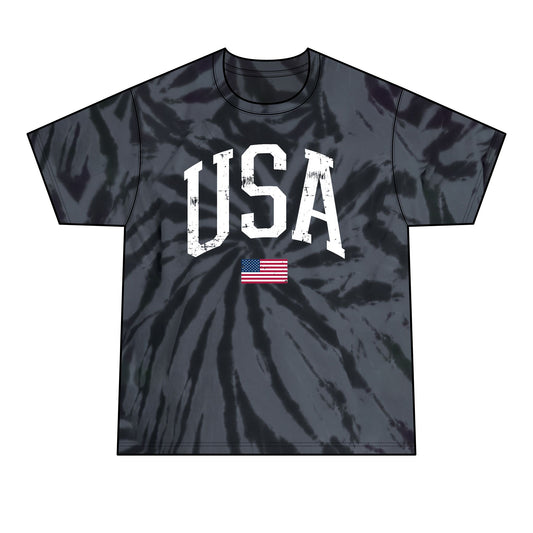 USA Black Tie-Dye ADULT Tee | Port & Company