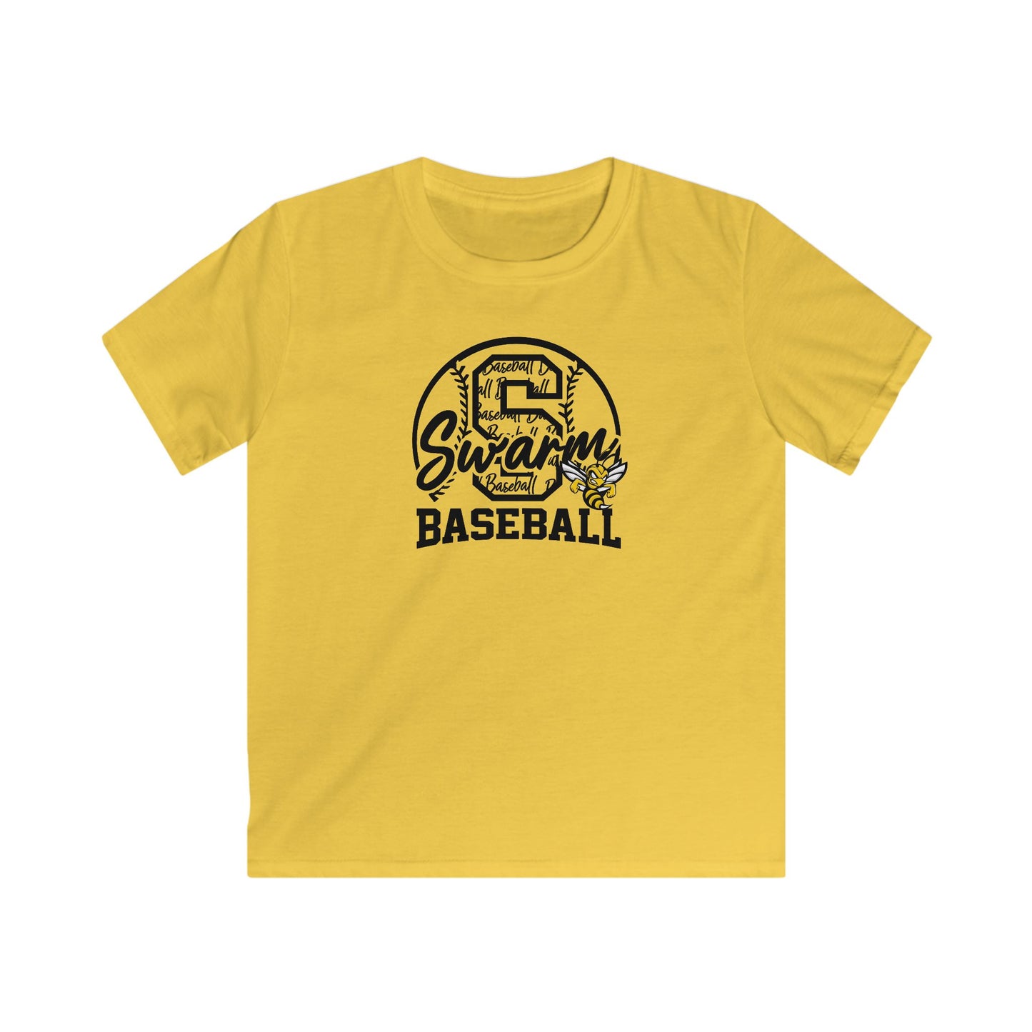 Swarm "S" YOUTH Baseball Tee | Gildan Softstyle