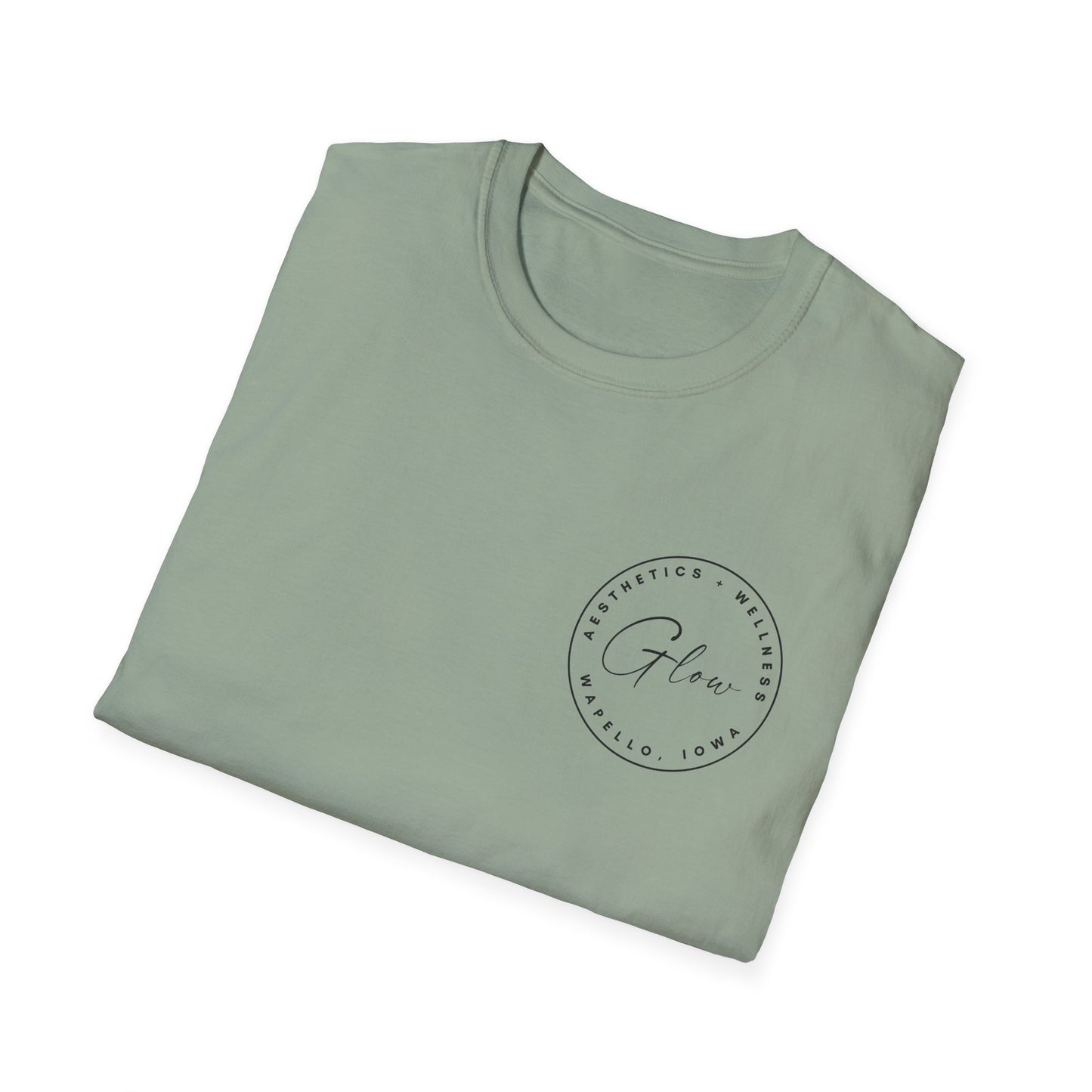 Glow Circle Logo FRONT/BACK T-Shirt | Gildan Soft-Style