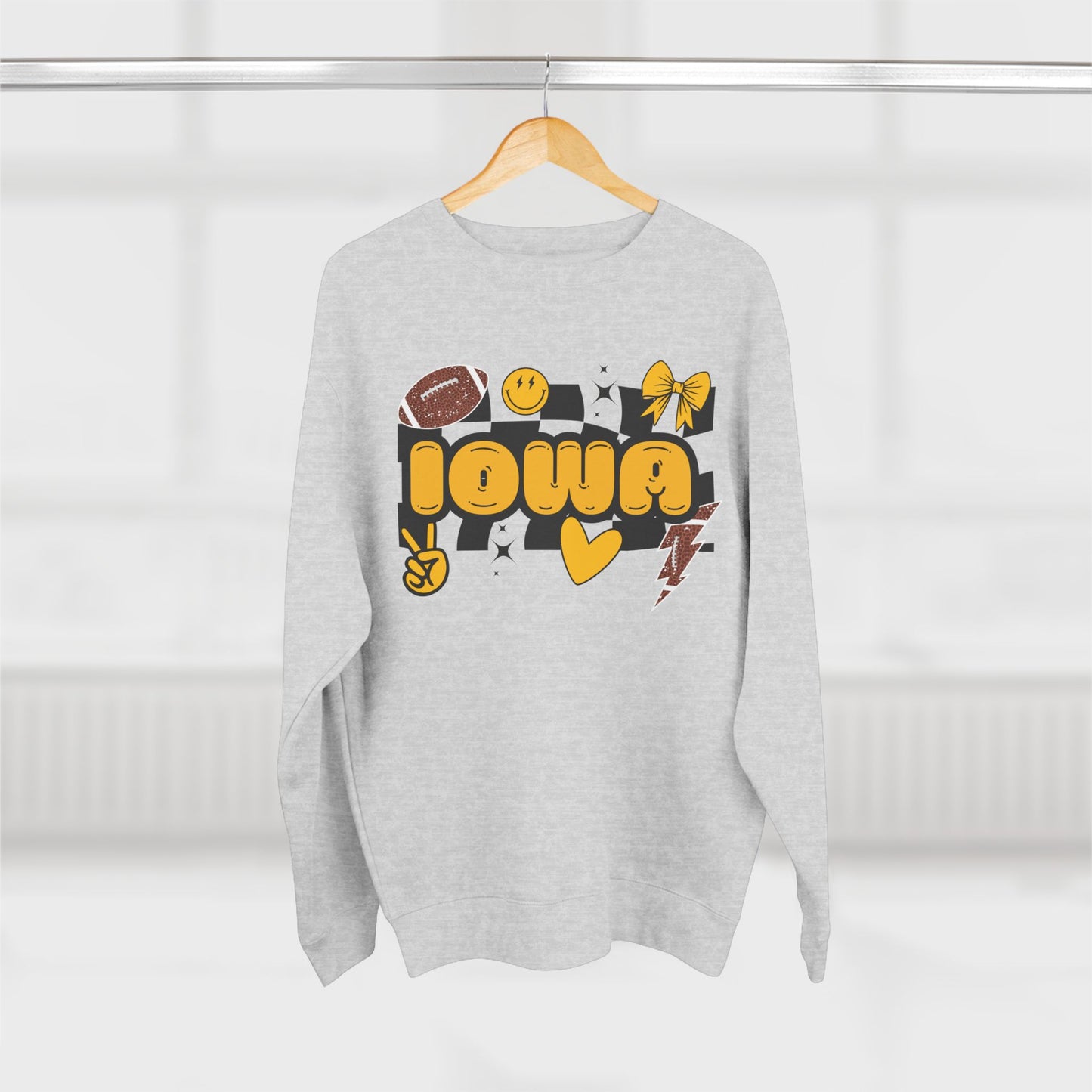 IOWA ✌️💛😊 Crewneck Sweatshirt *Most Popular*