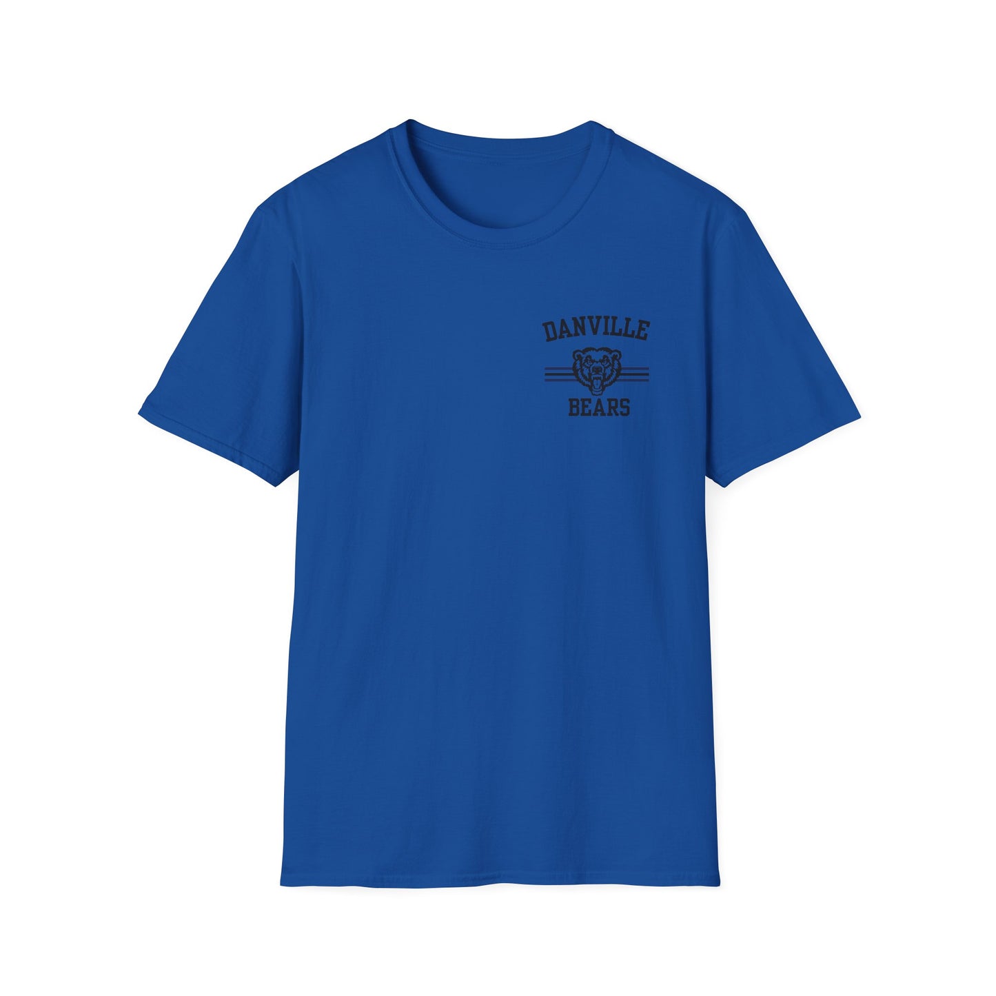 Danville Bears Stripe Pocket Logo T-Shirt | Gildan Softstyle