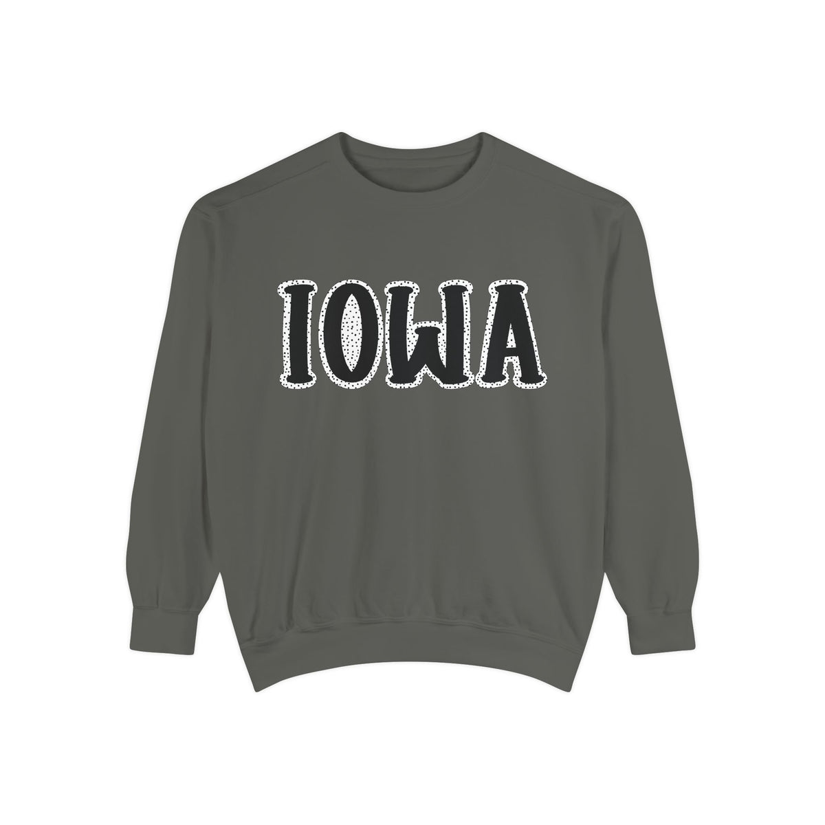 Iowa Roots | Iowa Dot Frame | Adult Crewneck | Comfort Colors