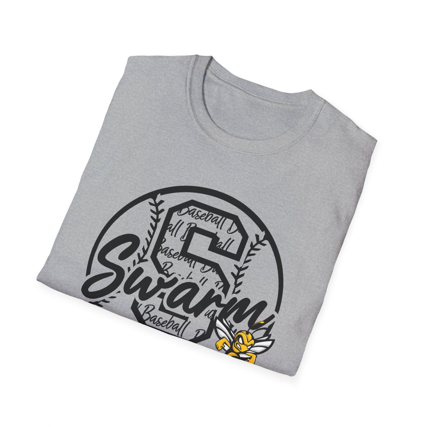 Swarm "S" ADULT Baseball T-Shirt | Gildan Softstyle