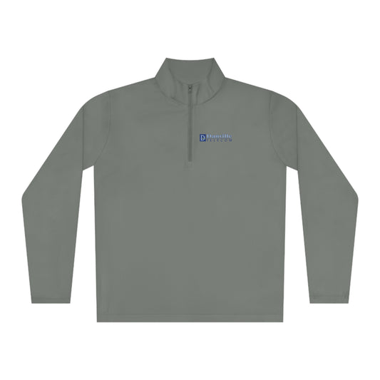 Danville Telecom Unisex Quarter-Zip Pullover: Color or White Logo