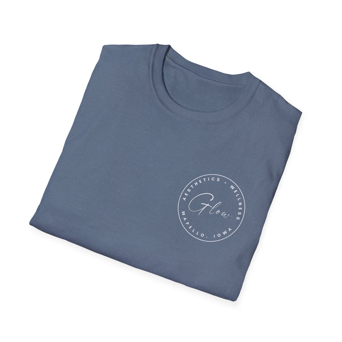Glow Circle Logo FRONT/BACK T-Shirt | Gildan Soft-Style