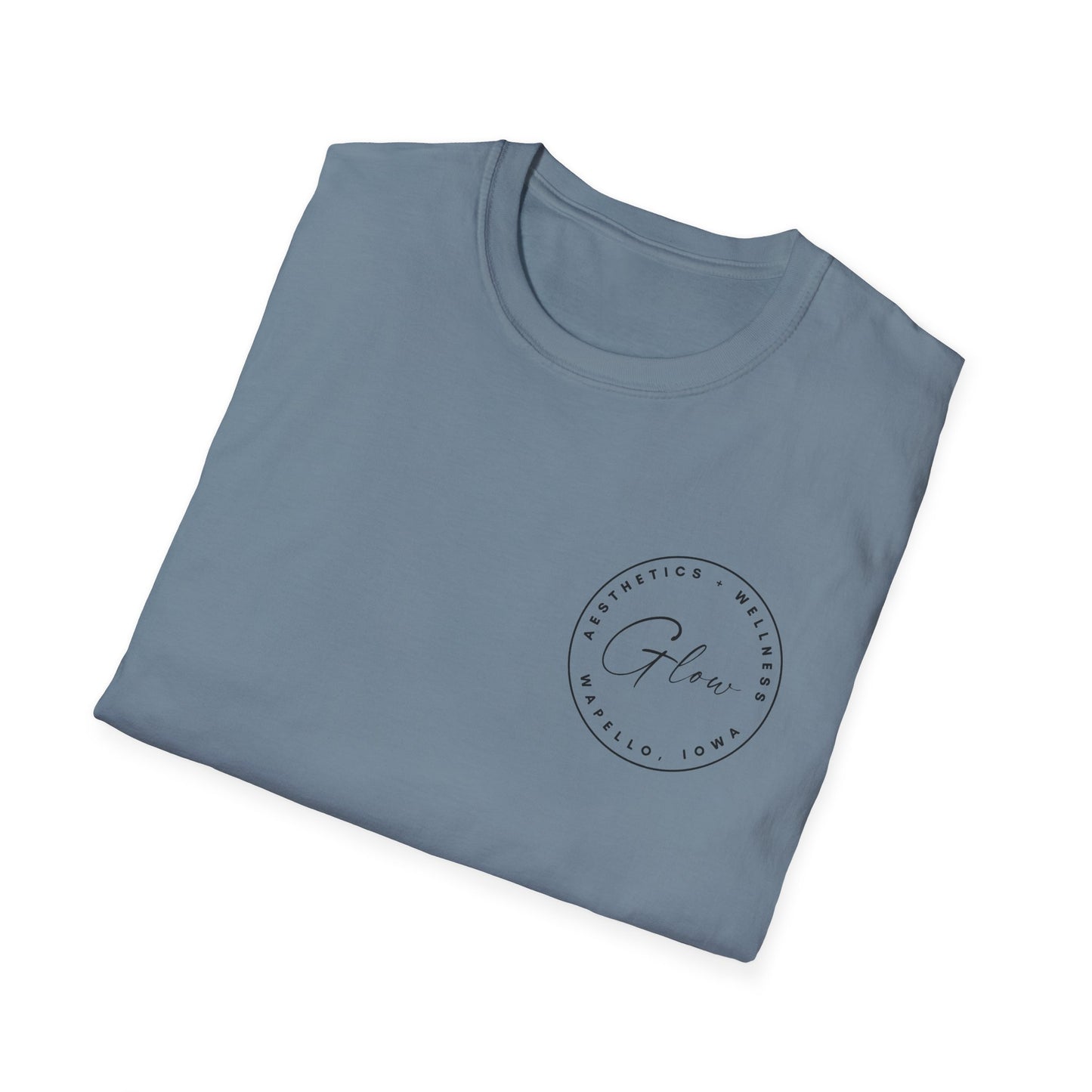 Glow Circle Logo FRONT/BACK T-Shirt | Gildan Soft-Style