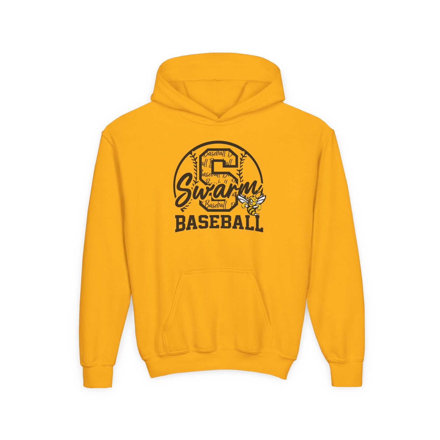 Swarm "S" YOUTH Baseball Hoodie | Gildan Heavy Duty