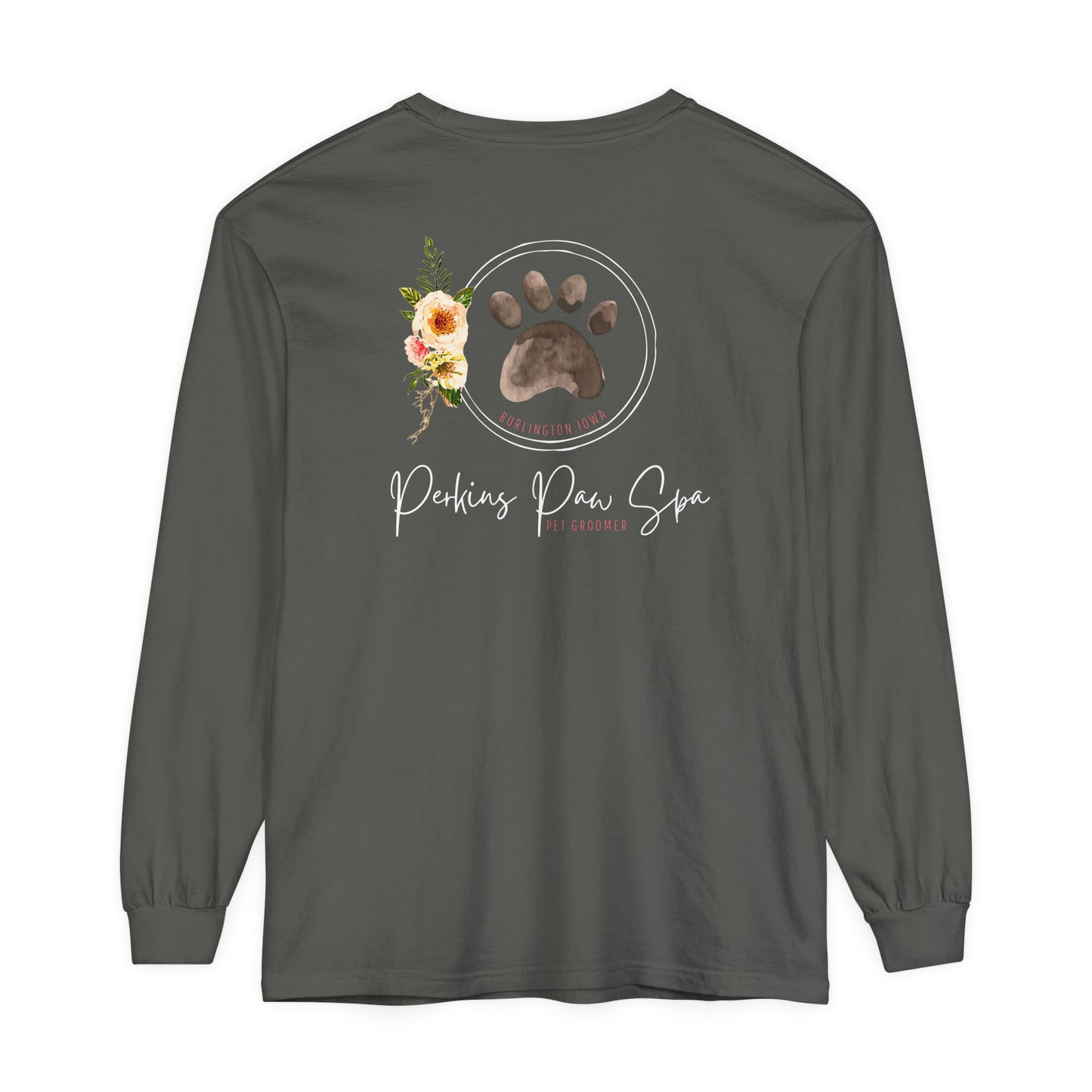 Perkins Paw Spa Long Sleeve Front/Back