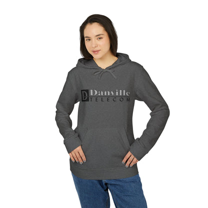 Danville Telecom Adidas Unisex Fleece Hoodie: Black Logo