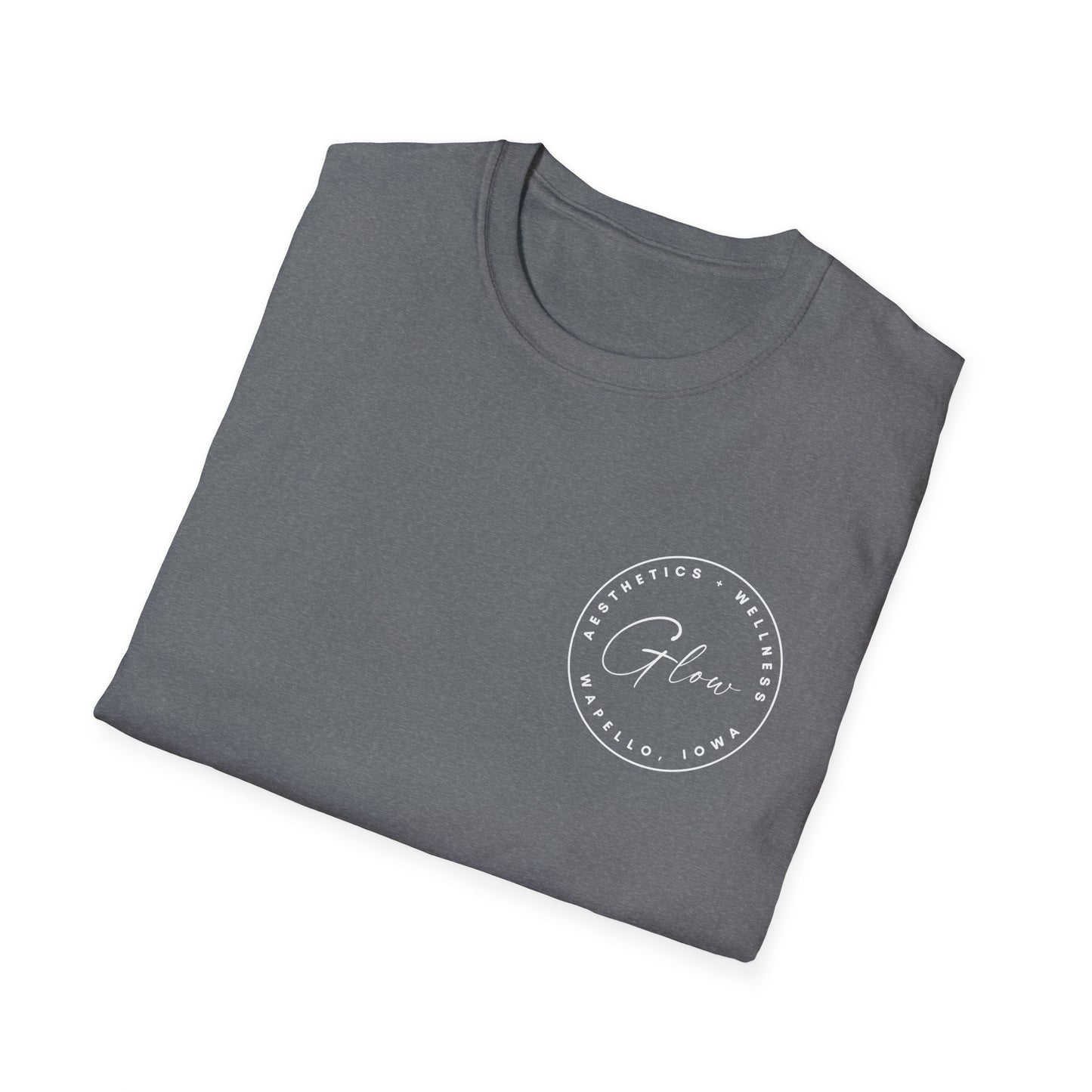 Glow Circle Logo FRONT/BACK T-Shirt | Gildan Soft-Style