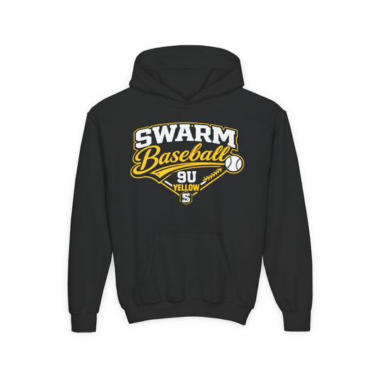 Swarm 9U "1" YOUTH baseball hoodie | Gildan Heavy Duty