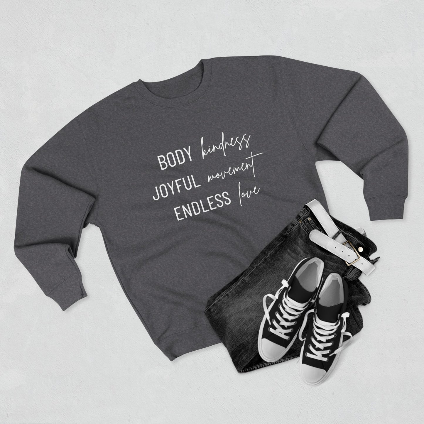 KML Kindness, Movement, Love Crewneck | Lane Seven