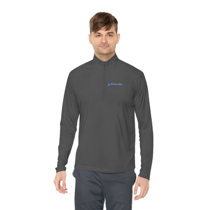 Danville Telecom Unisex Quarter-Zip Pullover: Color or White Logo